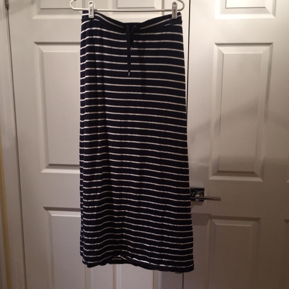 Maxi length Ralph Lauren striped skirt